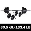 Nakladac&iacute; činkov&yacute; set,obojručn&aacute; činka + 2 x jednoručn&aacute; činka 60,5kg