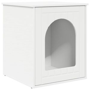 vidaXL Mačka Dom Biela 53 x 52 x 62 cm Kompozitn&eacute; drevo