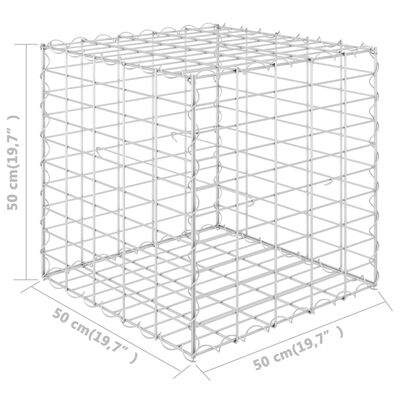 vidaXL Gabiónový vyvýšený záhon kocka 50x50x50 cm oceľový drôt