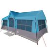 vidaXL Rodinn&yacute; stan Modr&aacute; a &scaron;ed&aacute; 622 x 295 x 238 cm Polyester a oceľ
