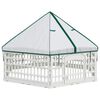 vidaXL 6 panelov&yacute; ps&iacute; v&yacute;beh 177,5 x 154,5 x 112 cm Plast Biela