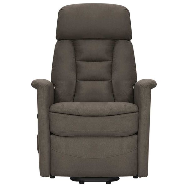 vidaXL Zdvíhacie masážne kreslo tmavosivé mikrovláknová látka