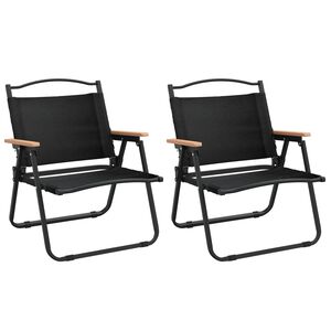 vidaXL Kempingov&eacute; stoličky 2 ks čierne 54x43x59cm oxfordsk&aacute; l&aacute;tka