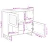 vidaXL Serv&iacute;rovacia skriňa Hned&aacute; 80 x 33 x 75 cm Mas&iacute;vne mango drevo