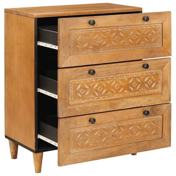 vidaXL Servírovacia skriňa Svetlohnedá 60 x 33 x 75 cm mangový masív