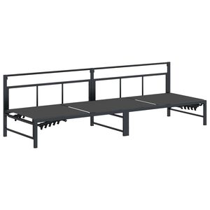 vidaXL Leh&aacute;tko Čierny 200 x 62 x 59,5 cm Textil&eacute;n