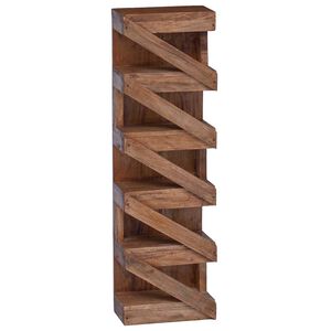 vidaXL Reg&aacute;l na v&iacute;no Pr&iacute;rodn&aacute; 24 x 14 x 80 cm Mas&iacute;vne mahag&oacute;nov&eacute; drevo