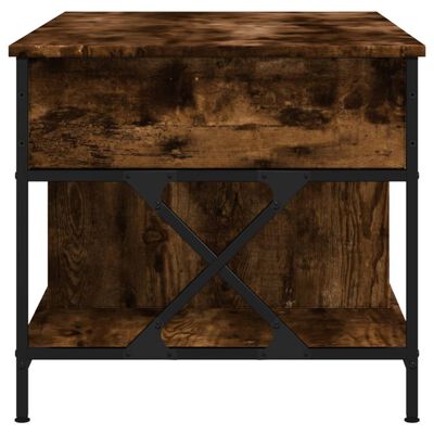 vidaXL Konferenčný stolík dymový dub 100x55x50 cm kompoz. drevo a kov