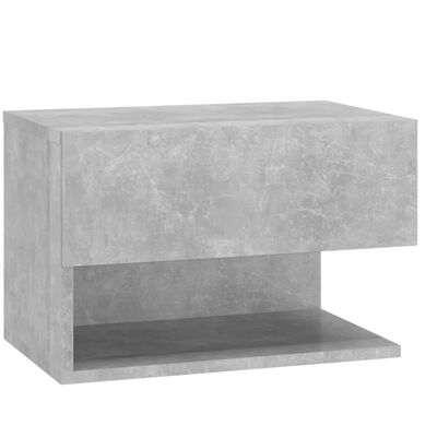 vidaXL Nástenný nočný stolík betónovo sivý