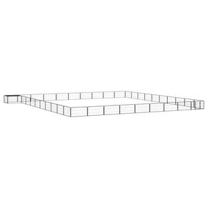 vidaXL Ohr&aacute;dka pre psov 40 panelov čierna 100x50 cm pr&aacute;&scaron;kovan&aacute; oceľ