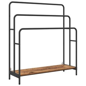 vidaXL Ve&scaron;iak na oblečenie s poličkou Star&eacute; drevo 90 x 30 x 100,5 cm