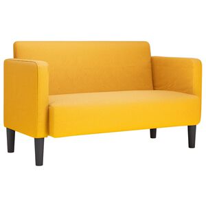 vidaXL Loveseat Pohovka svetlo žlt&aacute; 109 cm man&scaron;estrov&aacute; l&aacute;tka