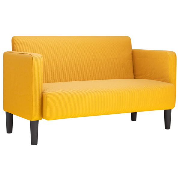 vidaXL Loveseat Pohovka svetlo žlt&aacute; 109 cm man&scaron;estrov&aacute; l&aacute;tka