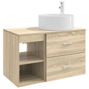 vidaXL Sada k&uacute;peľňov&eacute;ho n&aacute;bytku 2 ks Dub sonoma Kompozitn&eacute; drevo