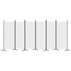 vidaXL 6-panelový paraván biely 520x180 cm látkový