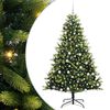 vidaXL Umel&yacute; skladac&iacute; vianočn&yacute; stromček 300 LED di&oacute;d Zelen&aacute; 180 cm