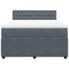 vidaXL Posteľn&yacute; r&aacute;m boxspring s matracom tmavosiv&yacute; 160x200 cm zamat