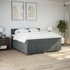 vidaXL Boxspring posteľ s matracom tmavosiv&aacute; 200x200 cm l&aacute;tka