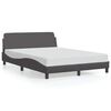 vidaXL R&aacute;m postele Dover siv&yacute; 140x190 cm umel&aacute; koža