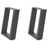 vidaXL Nohy konferenčného stolíka v tvare U, 2 ks, antracitové, 28 x (42-43) cm, oceľ