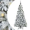 vidaXL Umel&yacute; Skl&aacute;pac&iacute; Vianočn&yacute; Stromček Biela 210 cm PE a PVC
