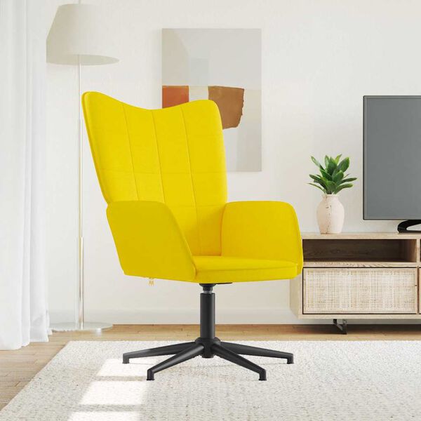 vidaXL Relaxačn&eacute; kreslo, horčicovo žlt&eacute;, l&aacute;tka