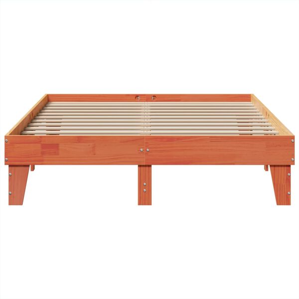 vidaXL Posteľ bez matraca voskový 150x200 cm masívna borovica