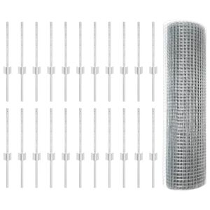 vidaXL Zvaren&eacute; pletivo s podperami 50 x 0,4 m Pozinkovan&aacute; oceľ