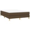 vidaXL Boxspring posteľ s matracom tmavohnedá 140x200 cm látka