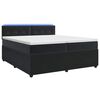 vidaXL Posteľ boxspring s matracom Čierna 200 x 200 cm Zamat