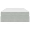 vidaXL Postel s &uacute;ložn&yacute;m prostorem a matrac&iacute; Svetlosiv&aacute; 120 x 190 cm