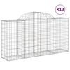 vidaXL Obl&uacute;kov&eacute; gabi&oacute;nov&eacute; ko&scaron;e 13 ks 200x50x100/120cm pozinkov. železo