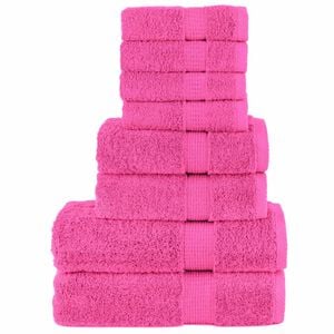 vidaXL 8-dielna pr&eacute;miov&aacute; sada uter&aacute;kov SOLUND ružov&aacute; 600 g/m&sup2;
