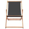 vidaXL Skladacie plážové kreslo, látka a drevený rám, sivé