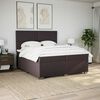 vidaXL Boxspring posteľ s matracom tmavohned&aacute; 200x200 cm l&aacute;tka