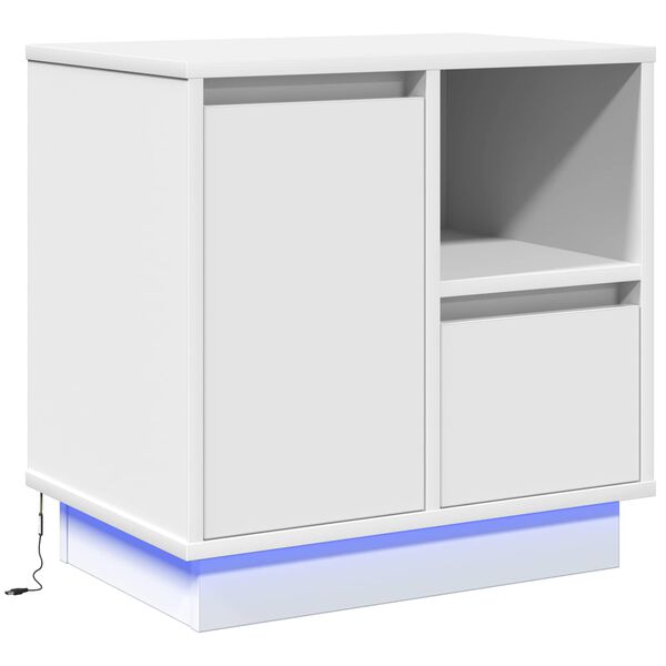 vidaXL Nočný stolík Biela 50 x 34,5 x 50 cm Kompozitné drevo