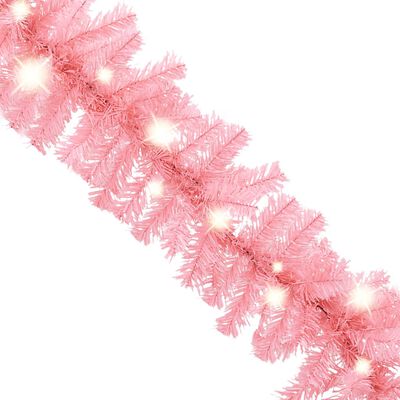 vidaXL Vianočná girlanda s LED svetielkami 20 m ružová