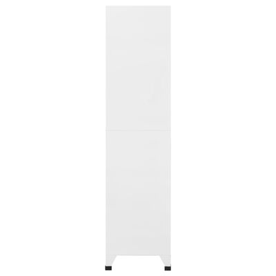 vidaXL Uzamykacia skriňa biela 90x40x180 cm oceľová
