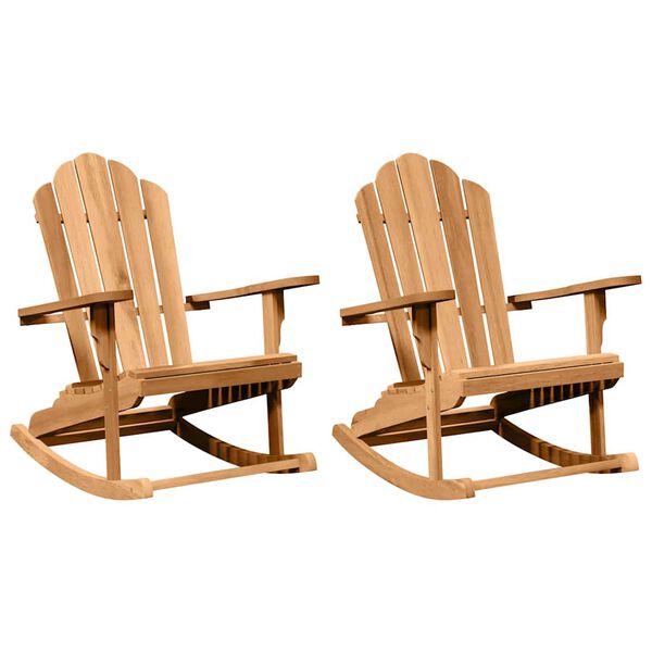 vidaXL Adirondack hojdačka 2 pcs Hned&aacute; 100 x 77 x 99 cm T&iacute;kov&yacute; mas&iacute;v