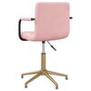vidaXL Otočn&eacute; jed&aacute;lensk&eacute; stoličky 2 ks ružov&eacute; zamatov&eacute;