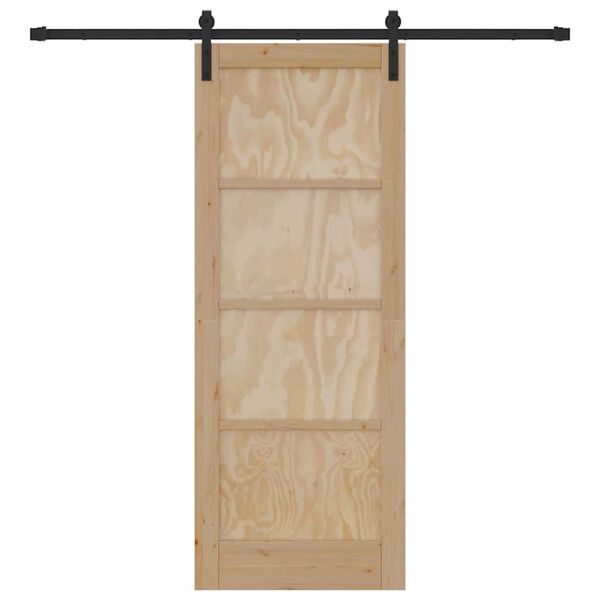 vidaXL Posuvné dvere Prírodná a čierna 78 x 202 cm