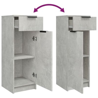 vidaXL 4-dielna kúpeľňová súprava betónovo-sivá spracované drevo