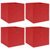 vidaXL &Uacute;ložn&eacute; boxy 4 ks, červen&eacute; 32x32x32 cm, l&aacute;tka