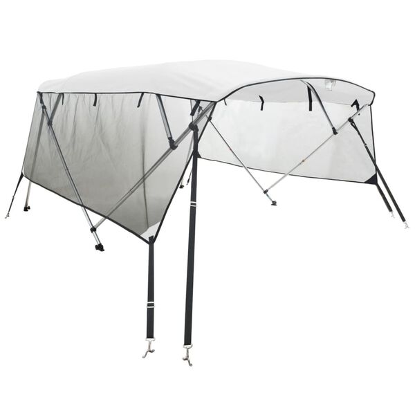 vidaXL Strieška Bimini so 4 oblúkmi a stenami 243x(200-213)x137 cm