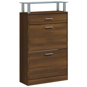 vidaXL Botn&iacute;k hned&yacute; dub 63x24x104 cm spracovan&eacute; drevo