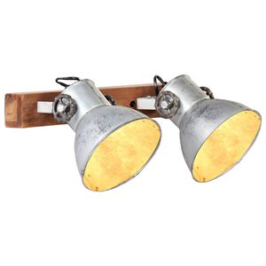 vidaXL Industri&aacute;lna n&aacute;stenn&aacute; lampa strieborn&aacute; 45x25 cm E27