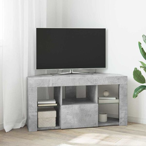 vidaXL Rohov&yacute; LED TV kabinet N&aacute;stenn&yacute; Bet&oacute;nov&aacute; &scaron;ed&aacute; 100 x 40 x 50 cm