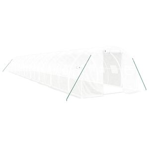 vidaXL F&oacute;liovn&iacute;k s oceľov&yacute;m r&aacute;mom biely 54 m&sup2; 18x3x2 m