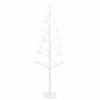 vidaXL LED vianočn&yacute; stromček Biela 18 x 18 x 120 cm Oceľ 140 LED
