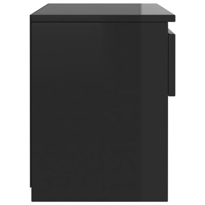 vidaXL Nočný stolík lesklý čierny 40x30x39 cm drevotrieska